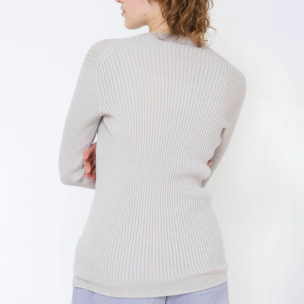 オーガニックコットン エアリーリブクルーネック