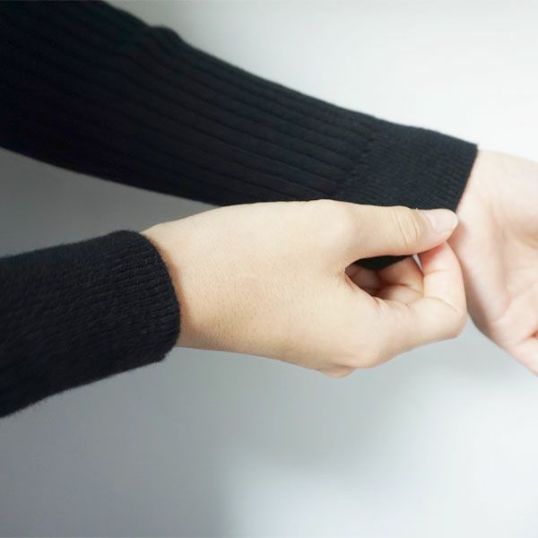 オーガニックコットン エアリーリブクルーネック