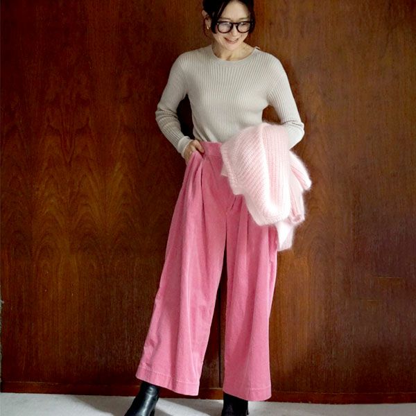 オーガニックコットン エアリーリブクルーネック