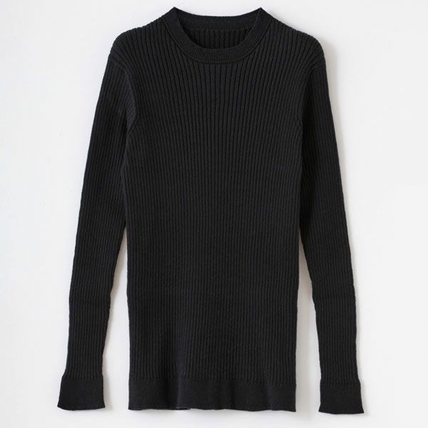 オーガニックコットン エアリーリブクルーネック