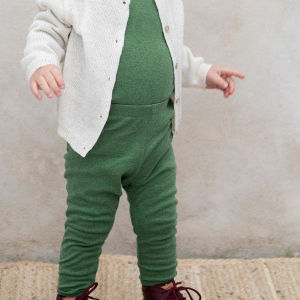 オーガニックコットン ベビー フライスレギンス