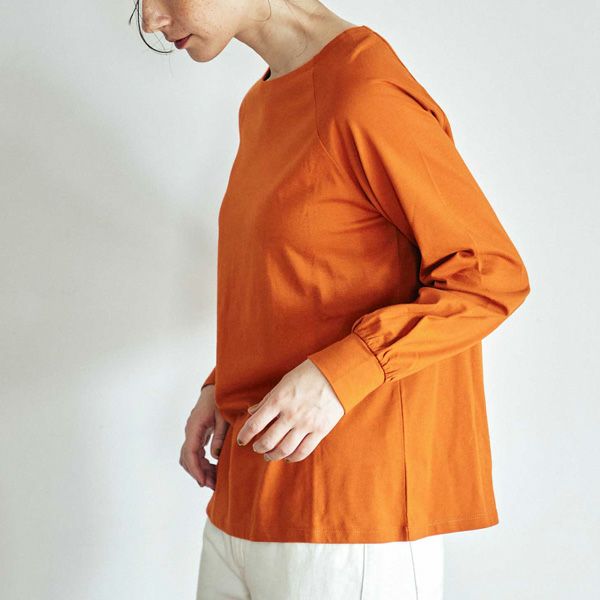 オーガニックコットン 天竺ラグランスリーブトップ