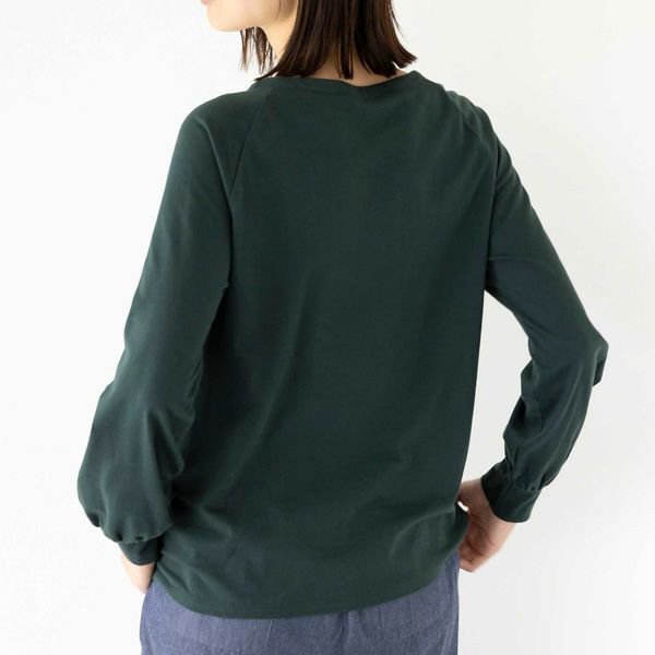 オーガニックコットン 天竺ラグランスリーブトップ