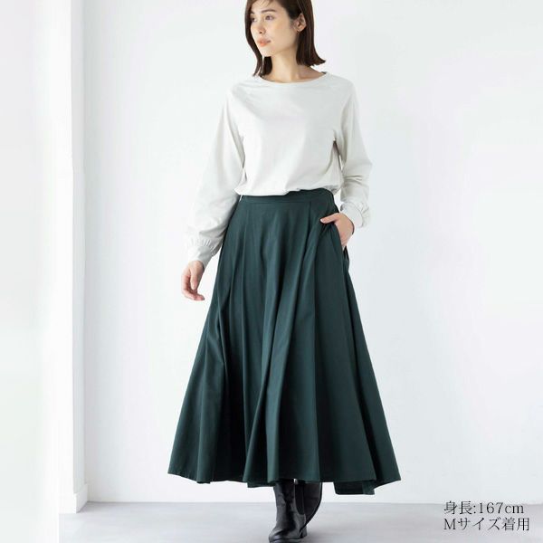 オーガニックコットン 天竺ラグランスリーブトップ