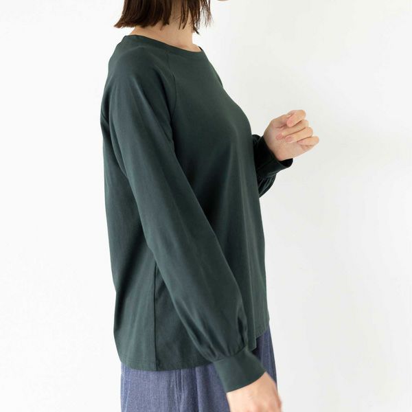 オーガニックコットン 天竺ラグランスリーブトップ