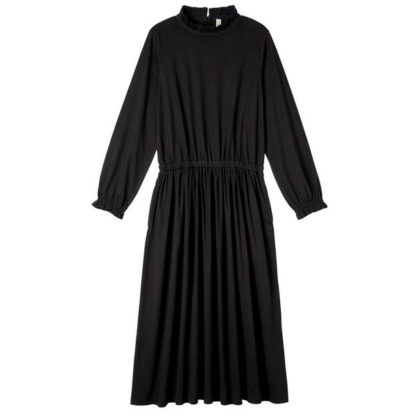 オーガニックコットン 天竺フリルネックワンピース