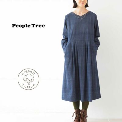 オーガニックコットン 手織りフレンチノット手刺繍ドレス