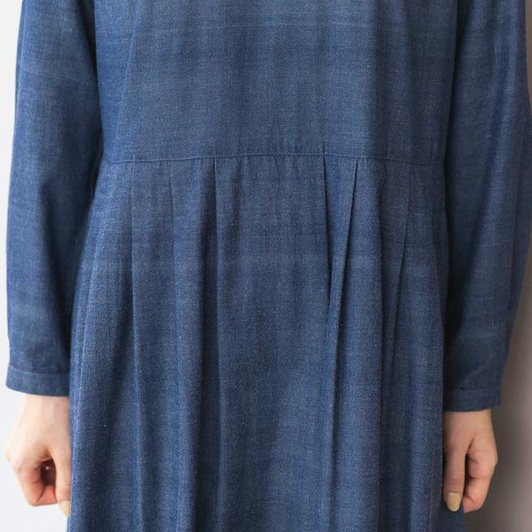 オーガニックコットン 手織りフレンチノット手刺繍ドレス