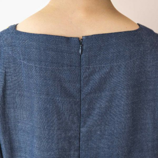 オーガニックコットン 手織りフレンチノット手刺繍ドレス