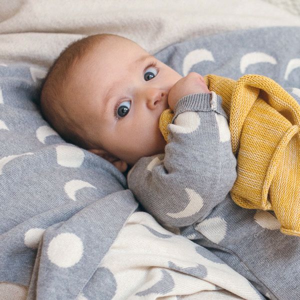 オーガニックコットンベビージャンプスーツMOONS