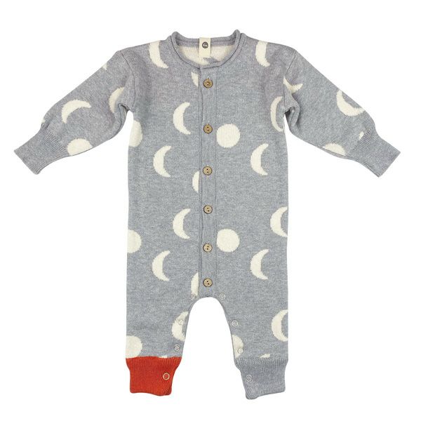 オーガニックコットンベビージャンプスーツMOONS
