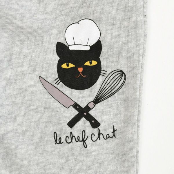 オーガニックコットン キッズス裏起毛スウェットパンツCHEF CAT