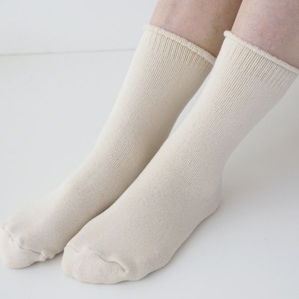 オーガニックコットン パイル編みソックス