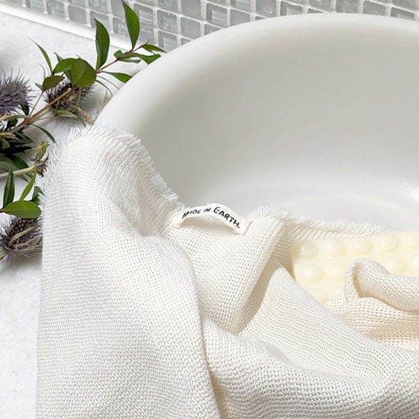 オーガニックコットン からみ織フリンジボディタオル