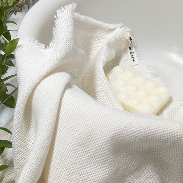 オーガニックコットン からみ織フリンジボディタオル2枚組