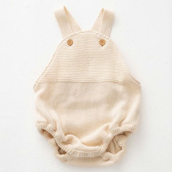 オーガニックコットン ベビー ニット吊りパンツ