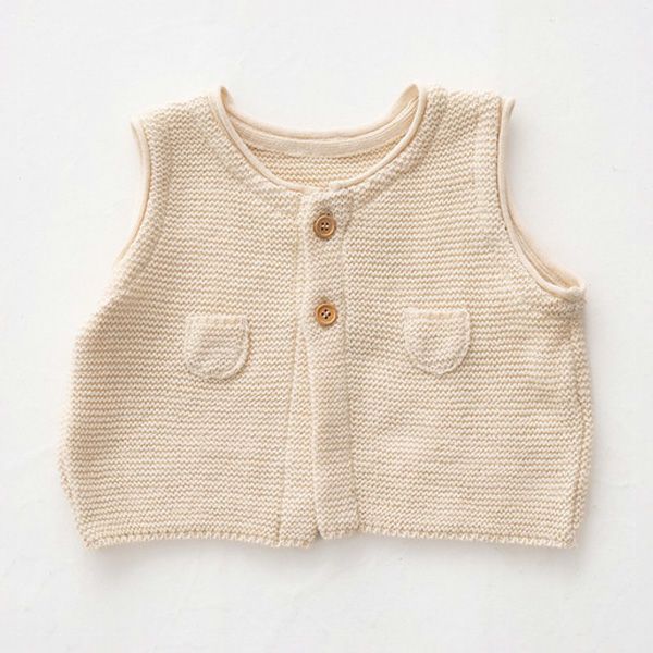 オーガニックコットン ベビー ニットちょっき