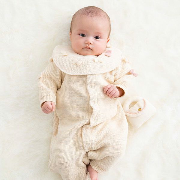 オーガニックコットン ベビー ニットスタイ