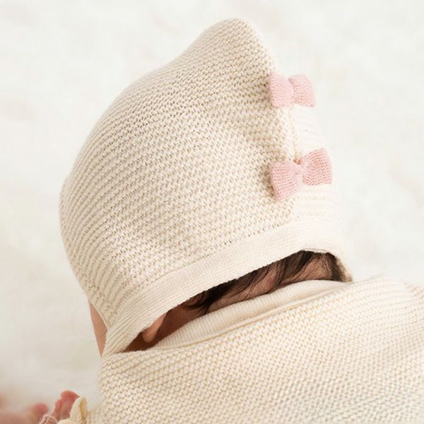 オーガニックコットン ベビー ニットボンネット