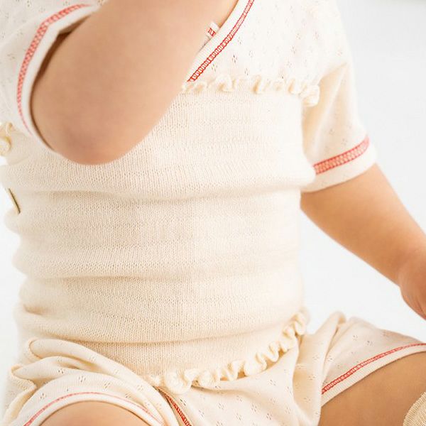 オーガニックコットン ベビー ニットおなかウォーマー