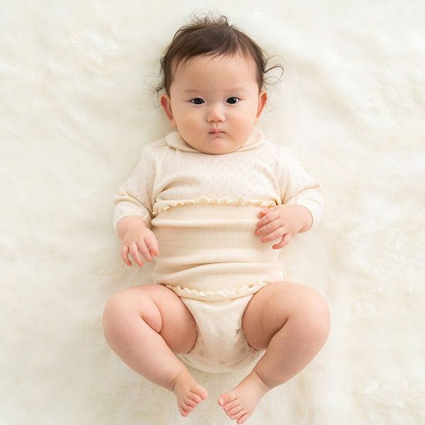 オーガニックコットン ベビー ニットおなかウォーマー