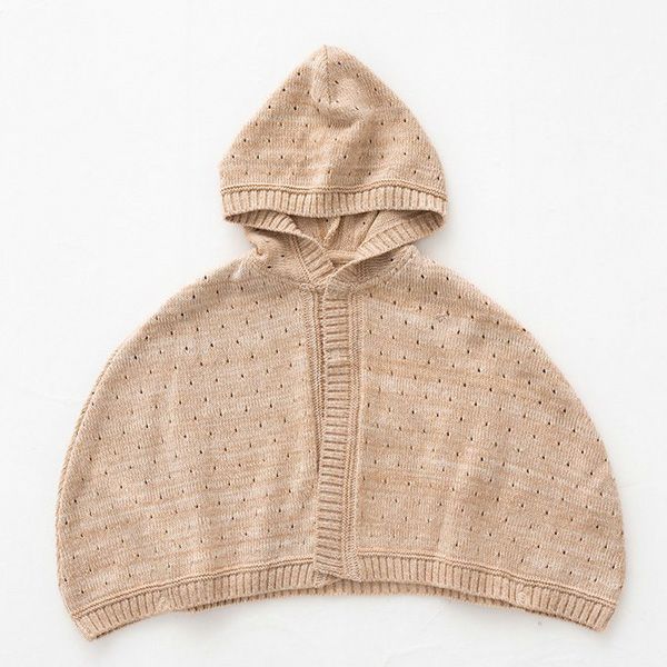 オーガニックコットン ベビーフード付きマント