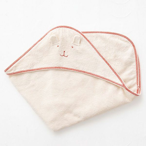 オーガニックコットン ベビー三角フードアフガン