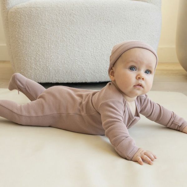 オーガニックコットン ベビーワッフルスリープセット