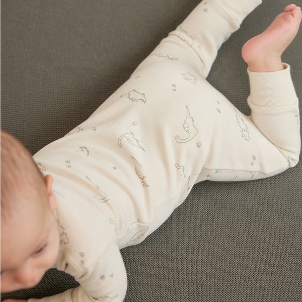 オーガニックコットン ベビージッパーカバーオール(長袖)