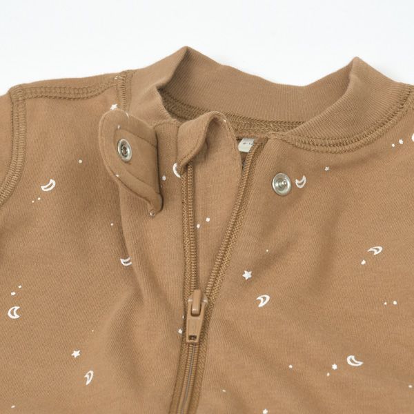 オーガニックコットン ベビージッパーカバーオール(長袖)