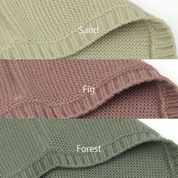 オーガニックコットン ベビーニットピクシーボンネット