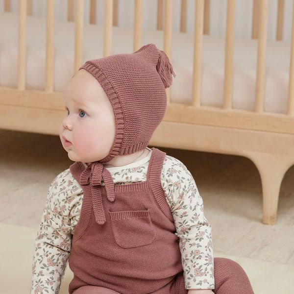 オーガニックコットン ベビーニットピクシーボンネット