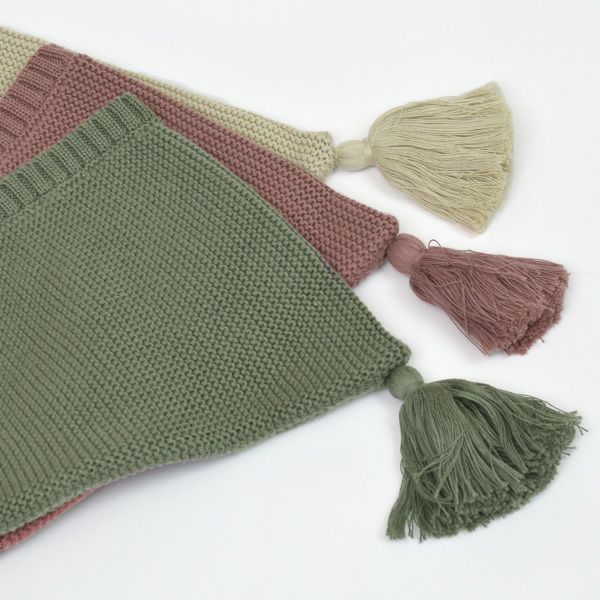 オーガニックコットン ベビーニットピクシーボンネット