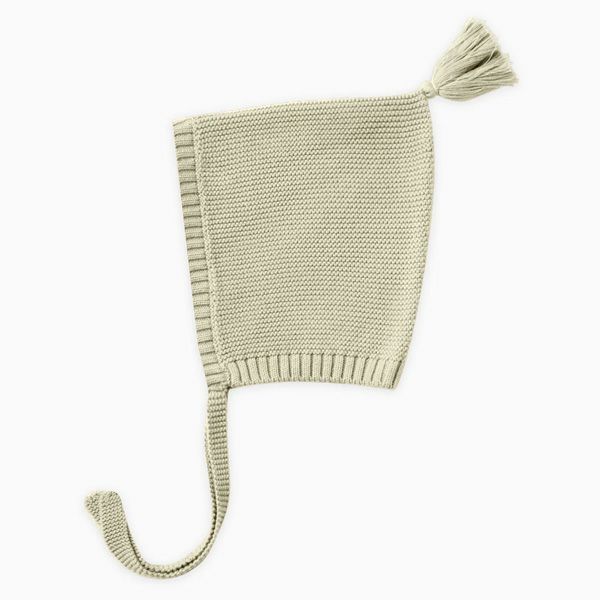 オーガニックコットン ベビーニットピクシーボンネット