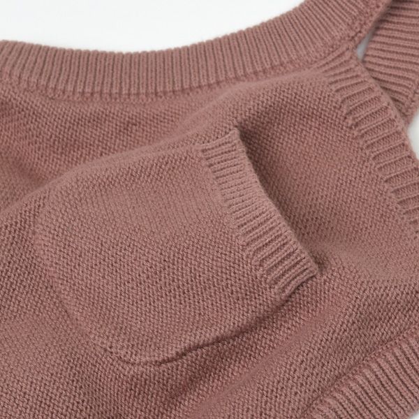 オーガニックコットン ベビーニットオーバーオール