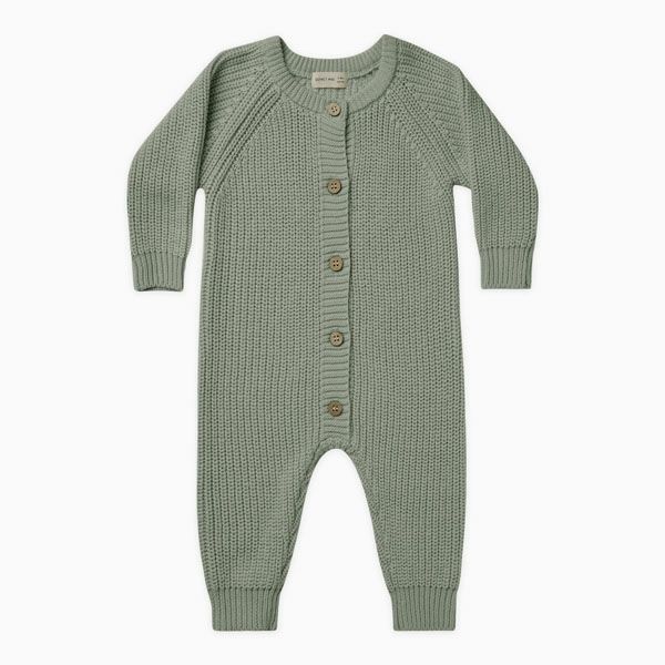 オーガニックコットン ベビーチャンキーニットジャンプスーツ(長袖)
