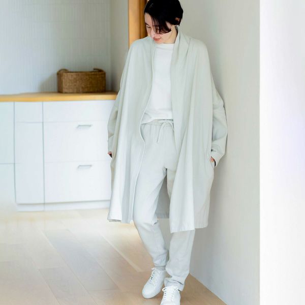 オーガニックコットン 裏起毛ドレープコート