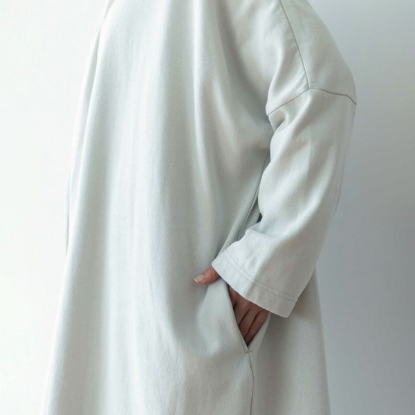 オーガニックコットン 裏起毛ドレープコート