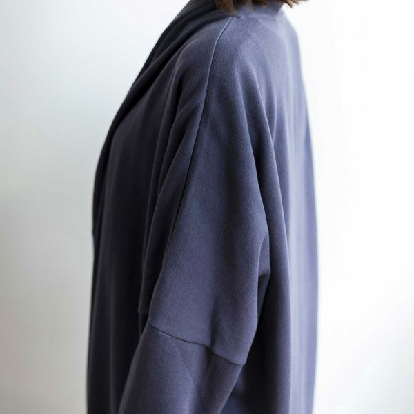 オーガニックコットン 裏起毛ドレープコート
