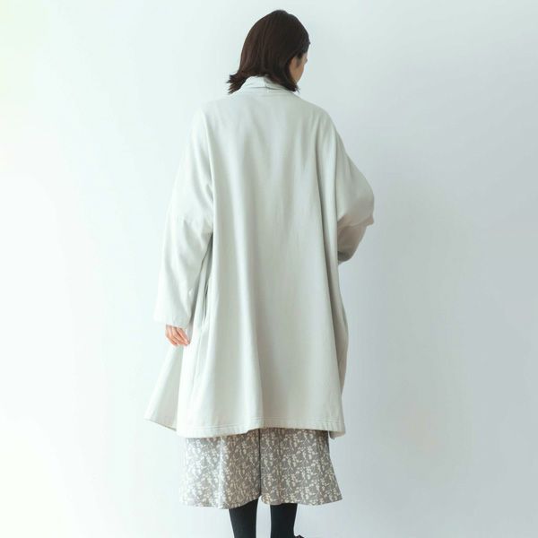 オーガニックコットン 裏起毛ドレープコート