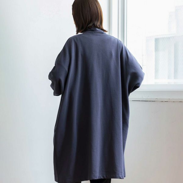 オーガニックコットン 裏起毛ドレープコート