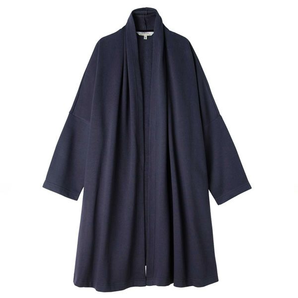 オーガニックコットン 裏起毛ドレープコート