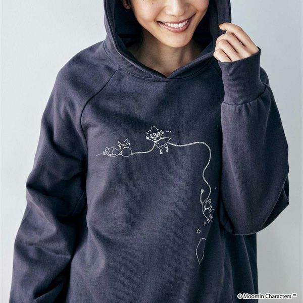 オーガニックコットン ムーミン ユニセックス裏毛フーディー