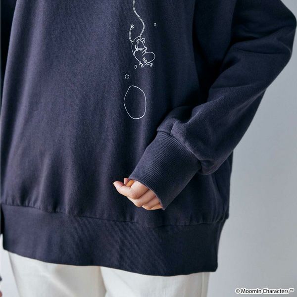 オーガニックコットン ムーミン ユニセックス裏毛フーディー