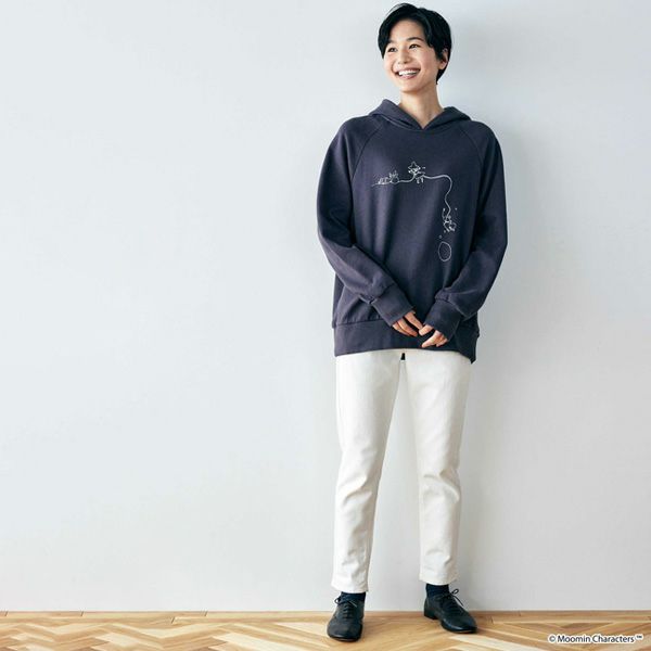 オーガニックコットン ムーミン ユニセックス裏毛フーディー