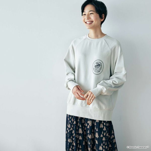 オーガニックコットン ムーミン ユニセックス裏毛スウェット