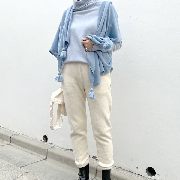 オーガニックコットン&ウールパンツ