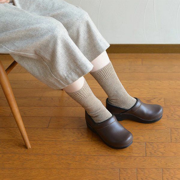 オーガニックコットン＆ヤク縫い目のないソックスプレーン