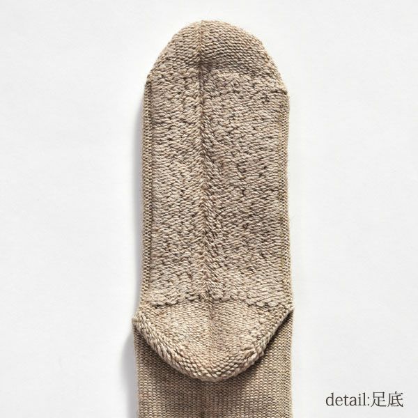 オーガニックコットン＆ヤク縫い目のないソックスプレーン