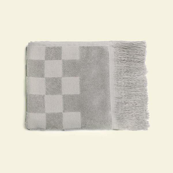オーガニックコットン チェック柄テリーフェイスタオル